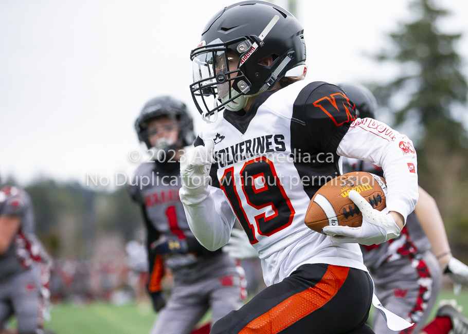 Warriors westshore Wolverines Saanich GVMFA  Goudy Langford football