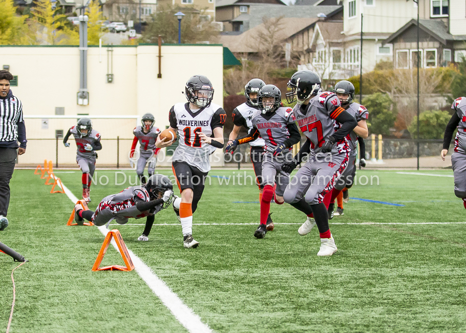 Warriors westshore Wolverines Saanich GVMFA  Goudy Langford football