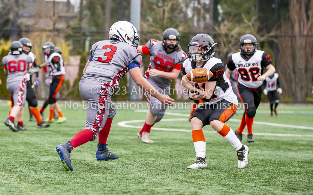 Warriors westshore Wolverines Saanich GVMFA  Goudy Langford football