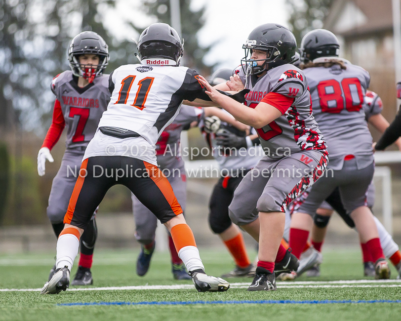 Warriors westshore Wolverines Saanich GVMFA  Goudy Langford football