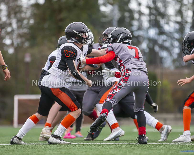 Warriors westshore Wolverines Saanich GVMFA  Goudy Langford football