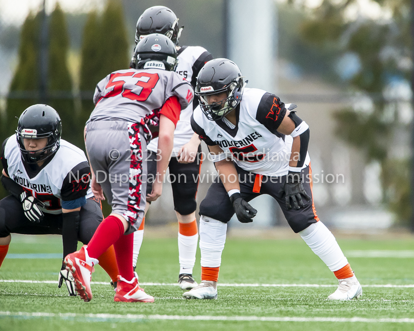 Warriors westshore Wolverines Saanich GVMFA  Goudy Langford football