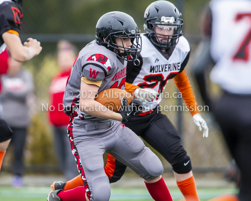 Warriors westshore Wolverines Saanich GVMFA  Goudy Langford football