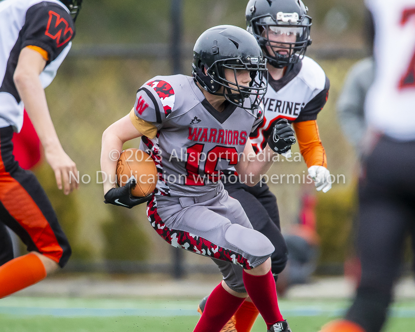 Warriors westshore Wolverines Saanich GVMFA  Goudy Langford football