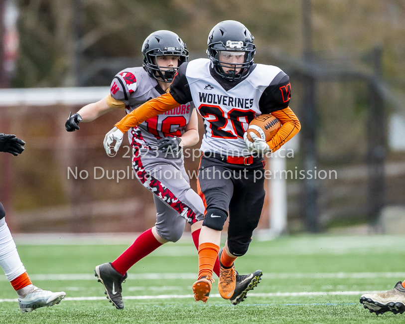 Warriors westshore Wolverines Saanich GVMFA  Goudy Langford football