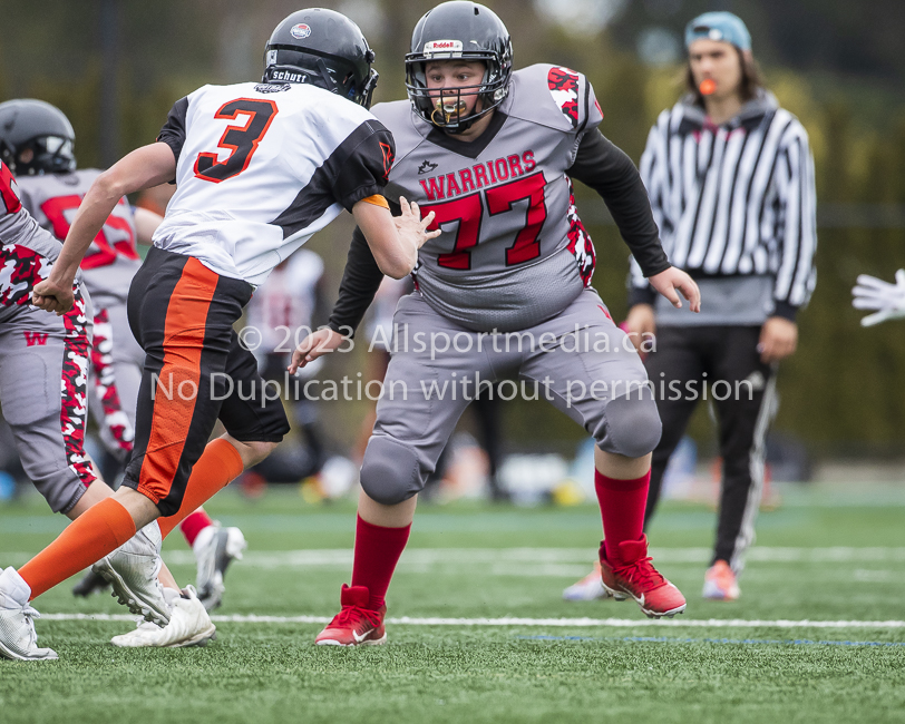 Warriors westshore Wolverines Saanich GVMFA  Goudy Langford football