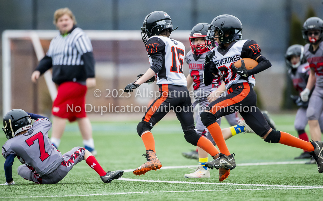 Warriors westshore Wolverines Saanich GVMFA  Goudy Langford football